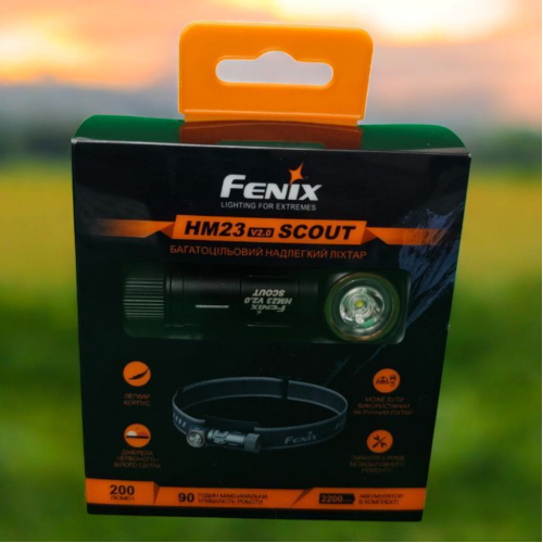 Налобний тактичний ліхтарик Fenix Scout HM23
